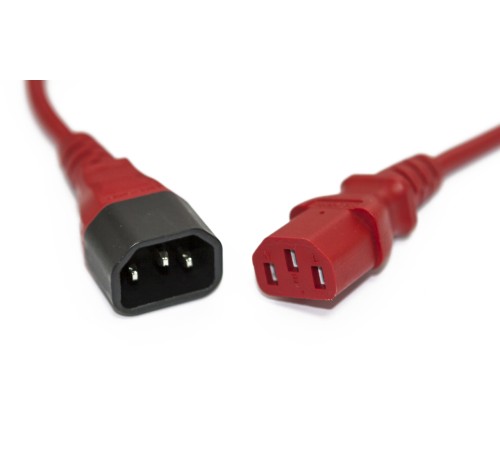 Кабель питания Hyperline PWC-IEC13-IEC14-1.8-RD