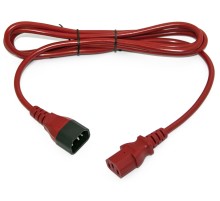 Кабель питания Hyperline PWC-IEC13-IEC14-1.0-RD