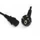 Кабель питания Hyperline PWC-IEC13-SHM-0.5-BK