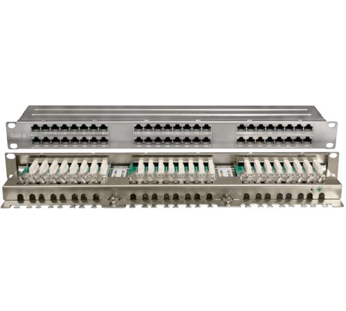 Патч-панель Hyperline PPHD-19-48-8P8C-C6-SH-110D