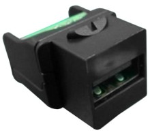 Вставка формата Keystone Jack USB 2.0 (Type A) под винт ROHS черная Hyperline KJ1-USB-A2-SCRW-BK