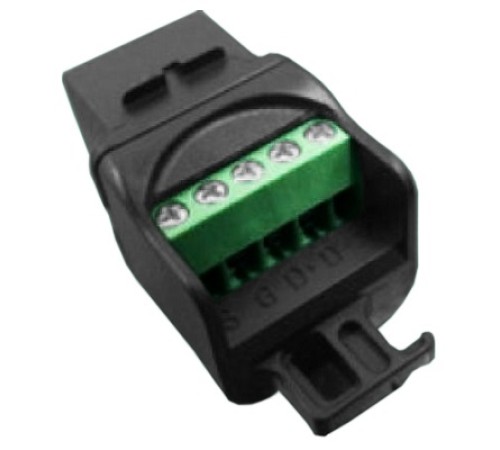 Вставка формата Keystone Jack USB 2.0 (Type A) под винт ROHS черная Hyperline KJ1-USB-A2-SCRW-BK
