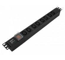 Блок распределения питания Hyperline SHE19-8IEC-S-IEC