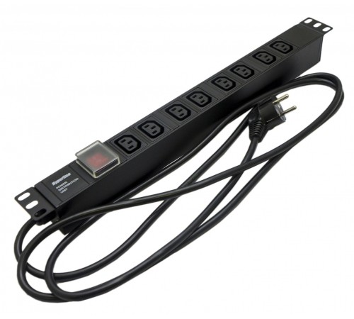 Блок распределения питания Hyperline SHE19-8IEC-S-2.5EU