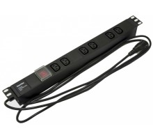Блок распределения питания Hyperline SHE19-6IEC-S-2.5IEC