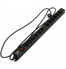Блок розеток вертикальный Hyperline SHE-12SH-S-2.5EU