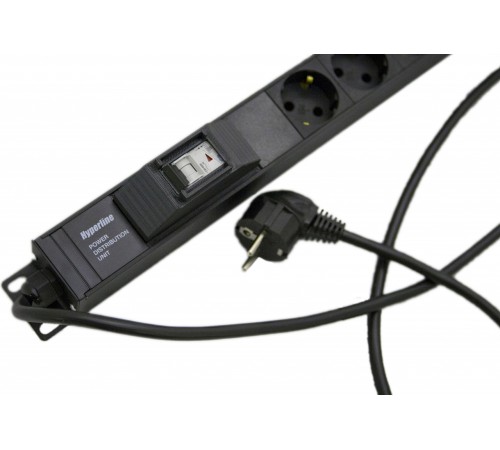 Блок розеток вертикальный Hyperline SHE-15SH-3IEC-B-2.5EU