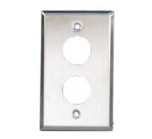 Панель лицевая для 2-х промышленных модулей IP67 нержавеющая сталь Hyperline FP-IE-U-2-SL