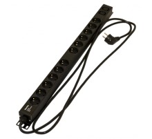 Блок розеток вертикальный Hyperline SHE-12SH-2IEC-2.5EU