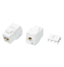 Вставка Keystone Jack RJ-45 (8P8C) Hyperline KJ8-8P8C-C6A-180-TLS-WH