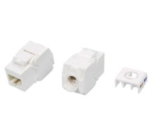 Вставка Keystone Jack RJ-45 (8P8C) Hyperline KJ8-8P8C-C5e-180-TLS-WH