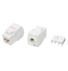 Вставка Keystone Jack RJ-45 (8P8C) Hyperline KJ8-8P8C-C5e-180-TLS-WH