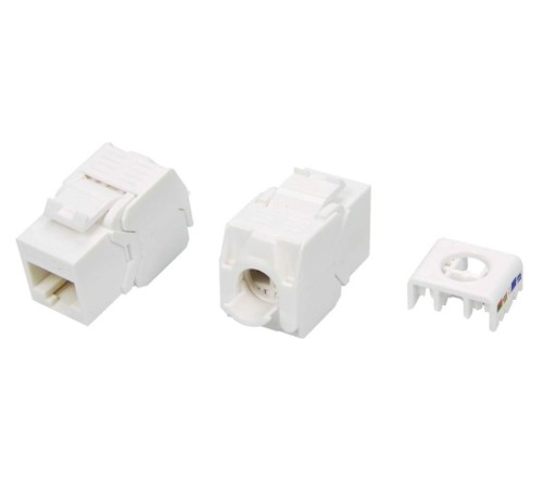 Вставка Keystone Jack RJ-45 (8P8C) Hyperline KJ8-8P8C-C5e-180-TLS-WH
