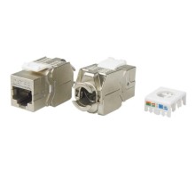 Вставка Keystone Jack RJ-45 (8P8C) Hyperline KJ8-8P8C-C5e-180-TLS-SH-F-WH