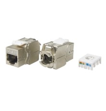 Вставка Keystone Jack RJ-45 (8P8C) Hyperline KJ8-8P8C-C5e-180-TLS-SH-F-WH