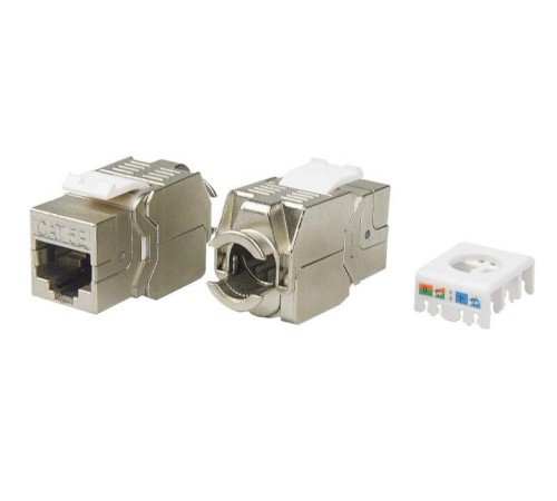 Вставка Keystone Jack RJ-45 (8P8C) Hyperline KJ8-8P8C-C5e-180-TLS-SH-F-WH