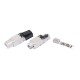 Разъем полевой оконцовки RJ-45 (8P8C) под витую пару для одножильного кабеля toolless категория 6A экранированный накручивающийся хвостовик IDC Hyperline PLUD-8P8C-S-C6A-SH