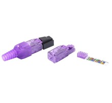 Разъем RJ-45 (8P8C) под витую пару полевая заделка категория 6 Hyperline PLUD-8P8C-S-C6-VL
