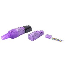 Разъем RJ-45 (8P8C) под витую пару полевая заделка категория 6 Hyperline PLUD-8P8C-S-C6-VL