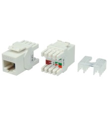 Вставка Keystone Jack RJ-45 (8P8C) Hyperline KJ8-8P8C-C5e-180-WH