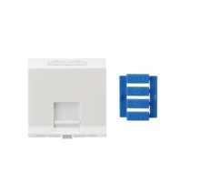 Вставка угловая 45x45 (аналог Mosaic) для 1 модуля Кeystone Jack со шторками Hyperline SIP3A-1K-M45-45