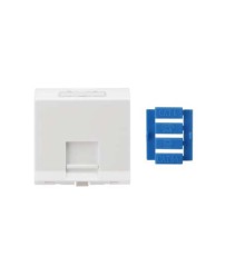 Вставка угловая 45x45 (аналог Mosaic) для 1 модуля Кeystone Jack со шторками Hyperline SIP3A-1K-M45-45