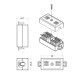 Проходной адаптер (coupler) Dual IDC категория 5e 4 пары экранированный Hyperline CA-IDC-C5e-SH-F-WH
