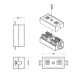 Проходной адаптер (coupler) Dual IDC категория 5e 4 пары Hyperline CA-IDC-C5e-WH