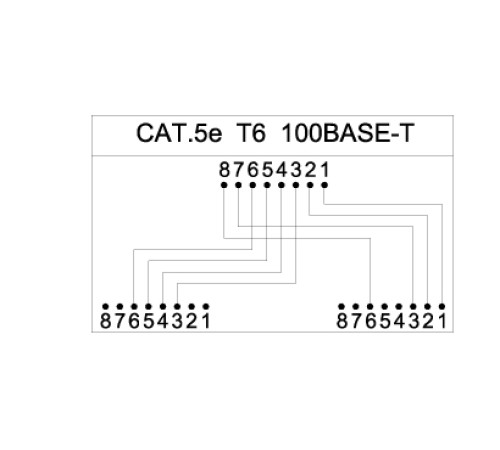Разветвитель RJ-45 4Pr.T568A/T568B -> 2Pr.10BASE + 2Pr.USOC Hyperline SPL-YT4-E2-U2