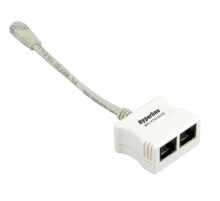 Разветвитель RJ-45 4Prр.USOC -> 2 x 2Pr.USOC Hyperline SPL-YT4-U2-U2