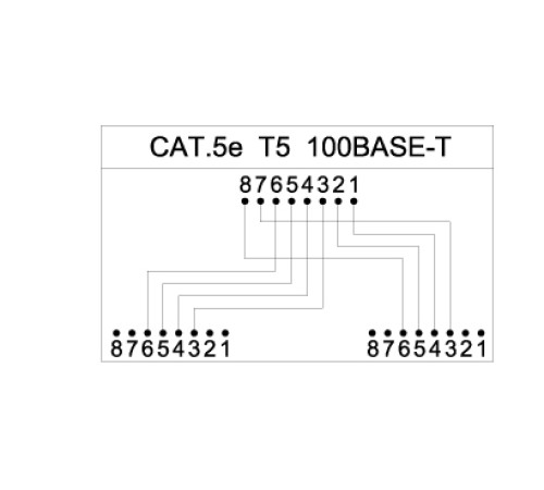 Разветвитель RJ-45 4Prр.USOC -> 2 x 2Pr.USOC Hyperline SPL-YT4-U2-U2