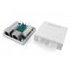 Розетка компьютерная RJ-45 (8P8C) категория 5e экранированная двойная внешняя Dual IDC Hyperline SB1-2-8P8C-C5e-SH-WH