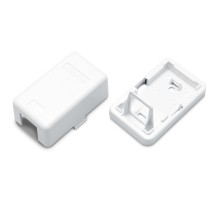 Корпус настенной розетки для установки 1-ой вставки типа Keystone Jack белый Hyperline SBB3-1-WH