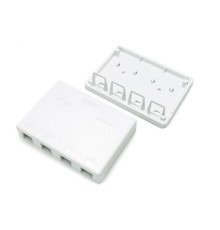 Корпус настенной розетки для установки 4-х вставок типа Keystone Jack белый Hyperline SBB3-4-WH