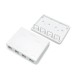 Корпус настенной розетки для установки 4-х вставок типа Keystone Jack белый Hyperline SBB3-4-WH