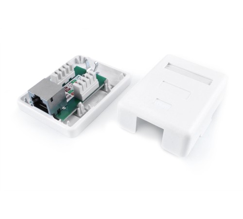 Розетка компьютерная RJ-45 (8P8C) категория 6 экранированная одинарная внешняя Dual IDC Hyperline SB1-1-8P8C-C6-SH-WH Розетка компьютерная RJ-45 (8P8C) категория 6 экранированная одинарная внешняя Dual IDC Hyperline SB1-1-8P8C-C6-SH-WH