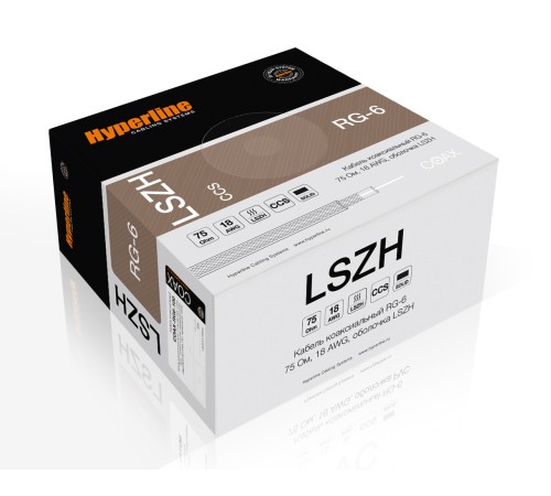 Кабель коаксиальный Hyperline COAX-RG6-LSZH-500