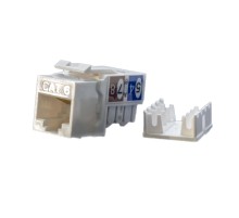 Вставка Keystone Jack RJ-45 (8P8C) Hyperline KJ9-8P8C-C6-90-WH