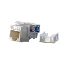 Вставка Keystone Jack RJ-45 (8P8C) Hyperline KJ9-8P8C-C6-90-WH