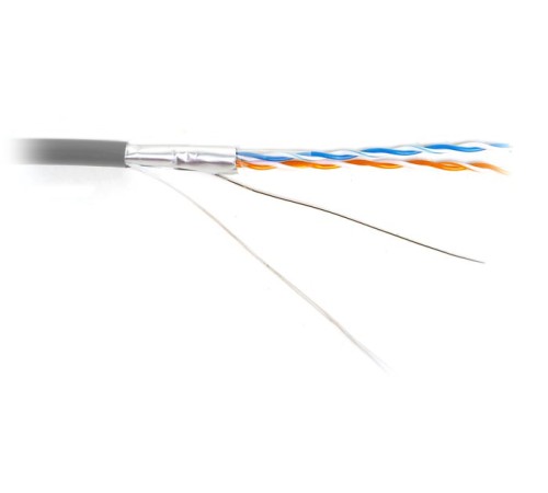 Кабель витая пара Hyperline FUTP2-C5-S24-IN-LSZH-GY-500