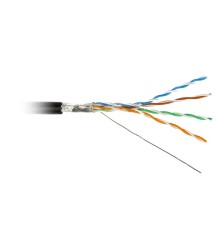 Кабель витая пара Hyperline FUTP4-C5E-S24-OUT-PE-BK-500