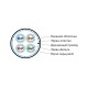 Кабель витая пара Hyperline SFTP4-C7-P26-IN-LSZH-VL-500
