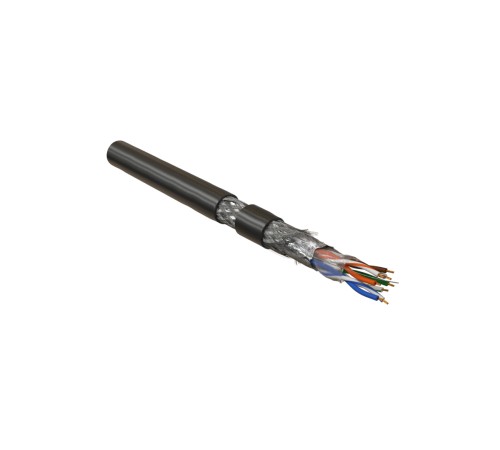 Кабель витая пара Hyperline SFUTP4-C5E-P26-IN-LSZH-BK-305