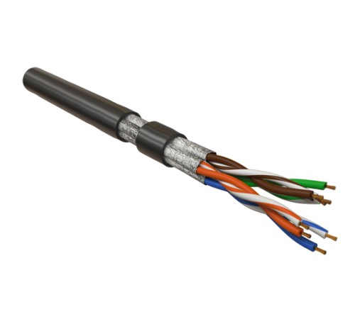 Кабель витая пара Hyperline UFTP4-C6-P26-IN-LSZH-BK-100
