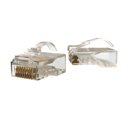Разъем легкой оконцовки RJ-45 (8P8C) (100 шт.) Hyperline PLEZ-8P8C-UA-C6-100 Разъем легкой оконцовки RJ-45 (8P8C) (100 шт.) Hyperline PLEZ-8P8C-UA-C6-100