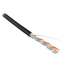 Кабель витая пара Hyperline UUTP4-C5E-S24-IN-PVC-BK-100