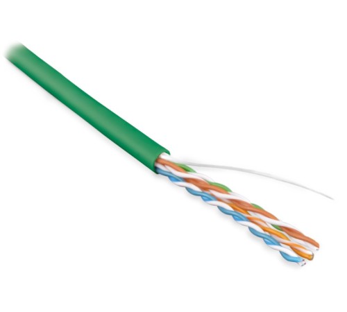 Кабель витая пара Hyperline UUTP4-C5E-S24-IN-PVC-GN-100