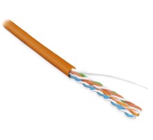 Кабель витая пара Hyperline UUTP4-C5E-S24-IN-PVC-OR-100