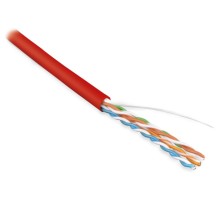 Кабель витая пара Hyperline UUTP4-C5E-S24-IN-PVC-RD-100