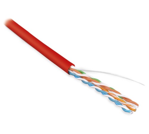 Кабель витая пара Hyperline UUTP4-C5E-S24-IN-PVC-RD-100